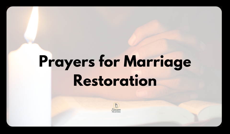 Prayers for Marriage Restoration