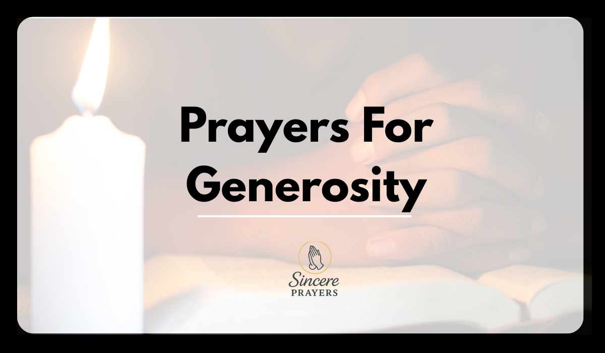 40 Powerful Prayers For Generosity