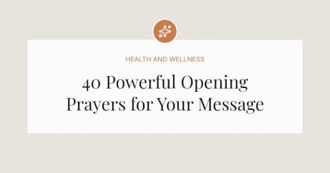40 Powerful Opening Prayers Before Message