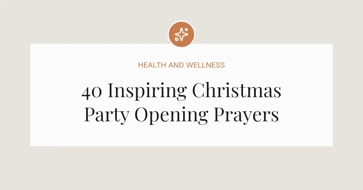 40 Inspiring Christmas Party Opening Prayers