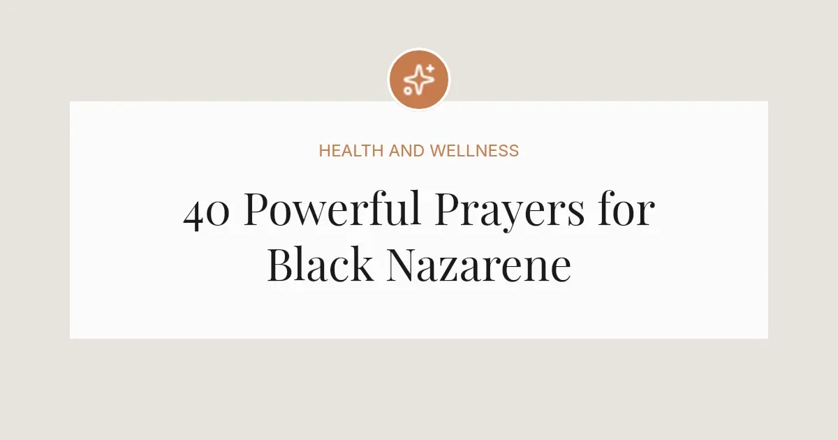 40 Powerful Prayers for Black Nazarene