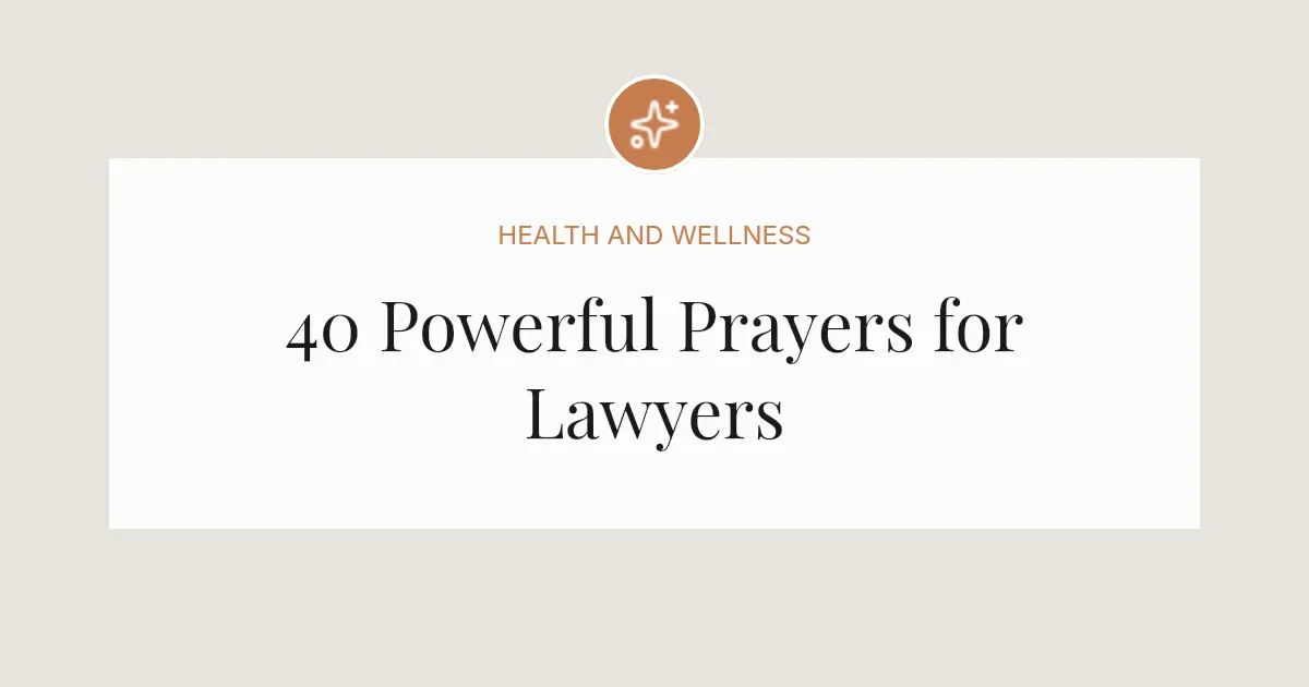 40 Powerful Prayers for Lawyers