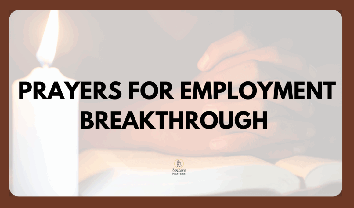 Prayers for Employment Breakthrough