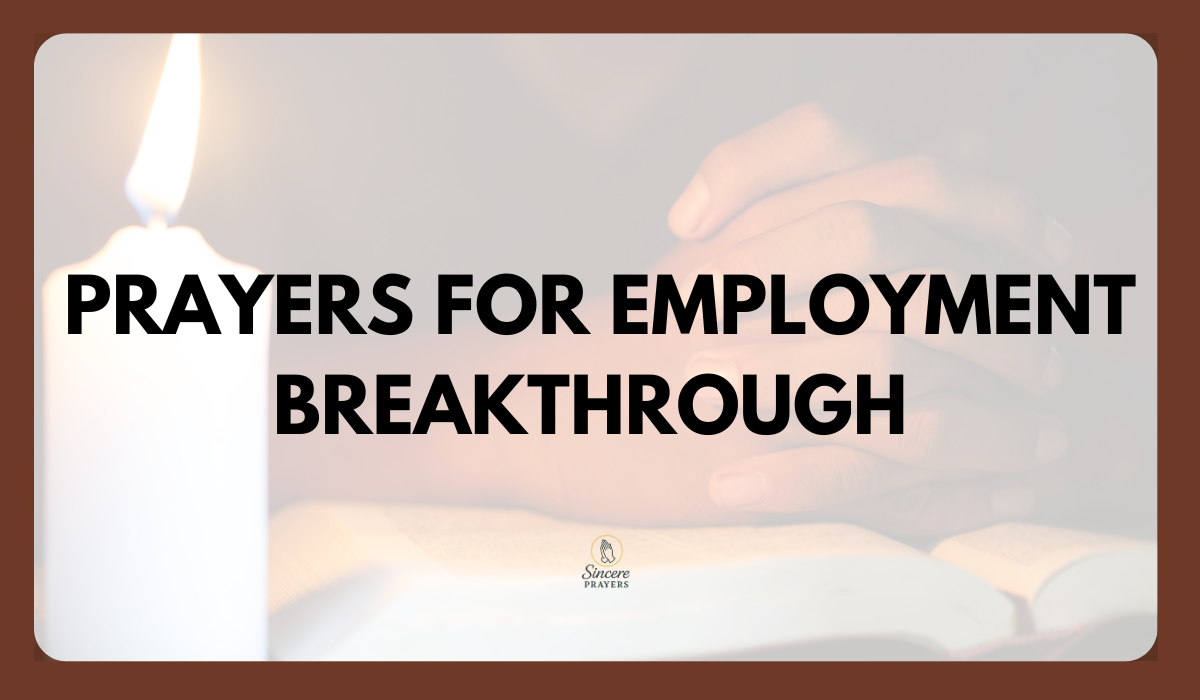 Prayers for Employment Breakthrough