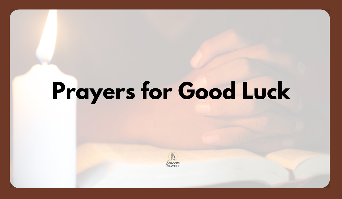 Prayers for Good Luck
