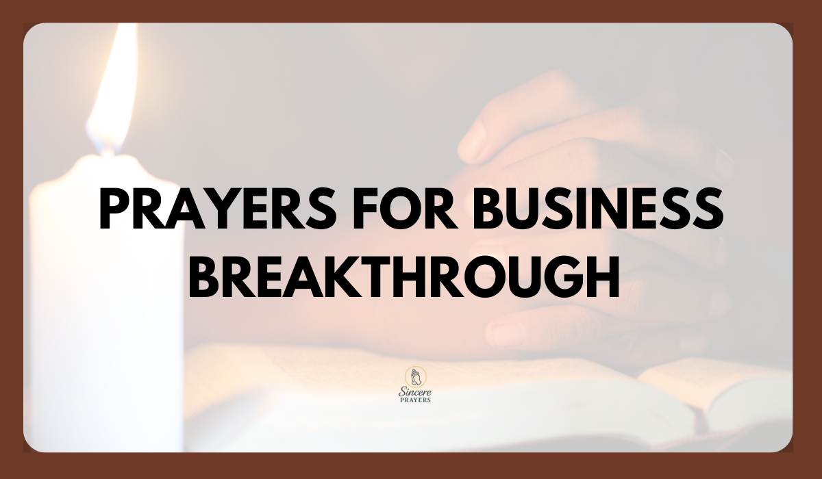 Prayers for Business Breakthrough