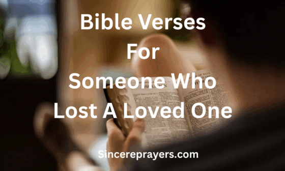 Bible Verses For Someone Who Lost A loved One