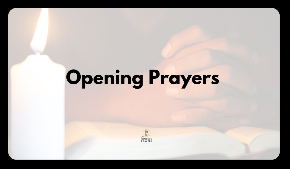 Opening Prayers for Worship Service