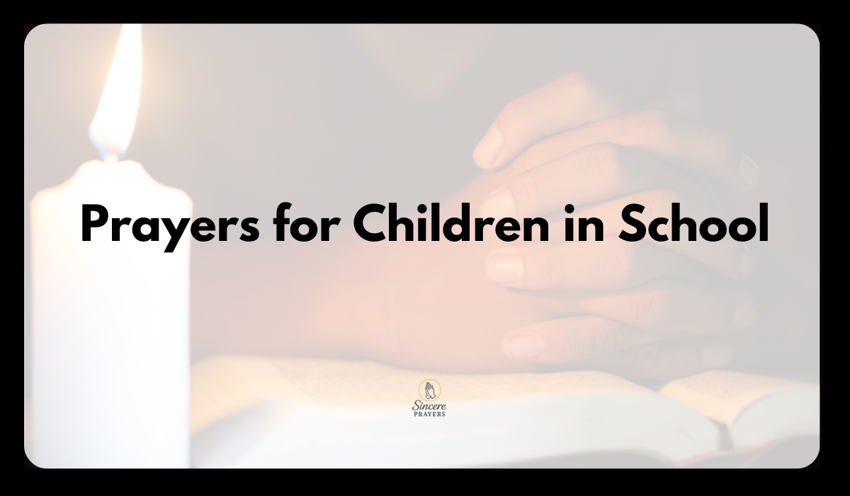 Prayers for Children in School