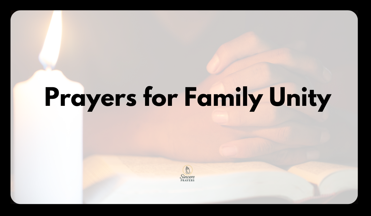 Prayers for Family Unity