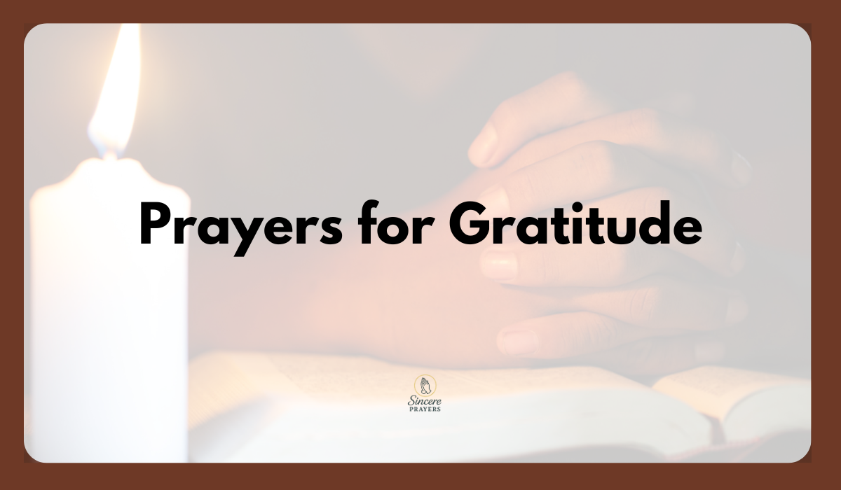 Prayers for Gratitude