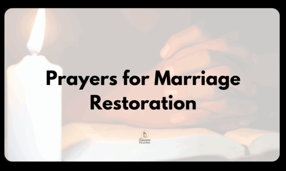 Prayers for Marriage Restoration