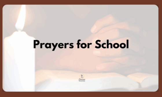 Prayers for First Day of School