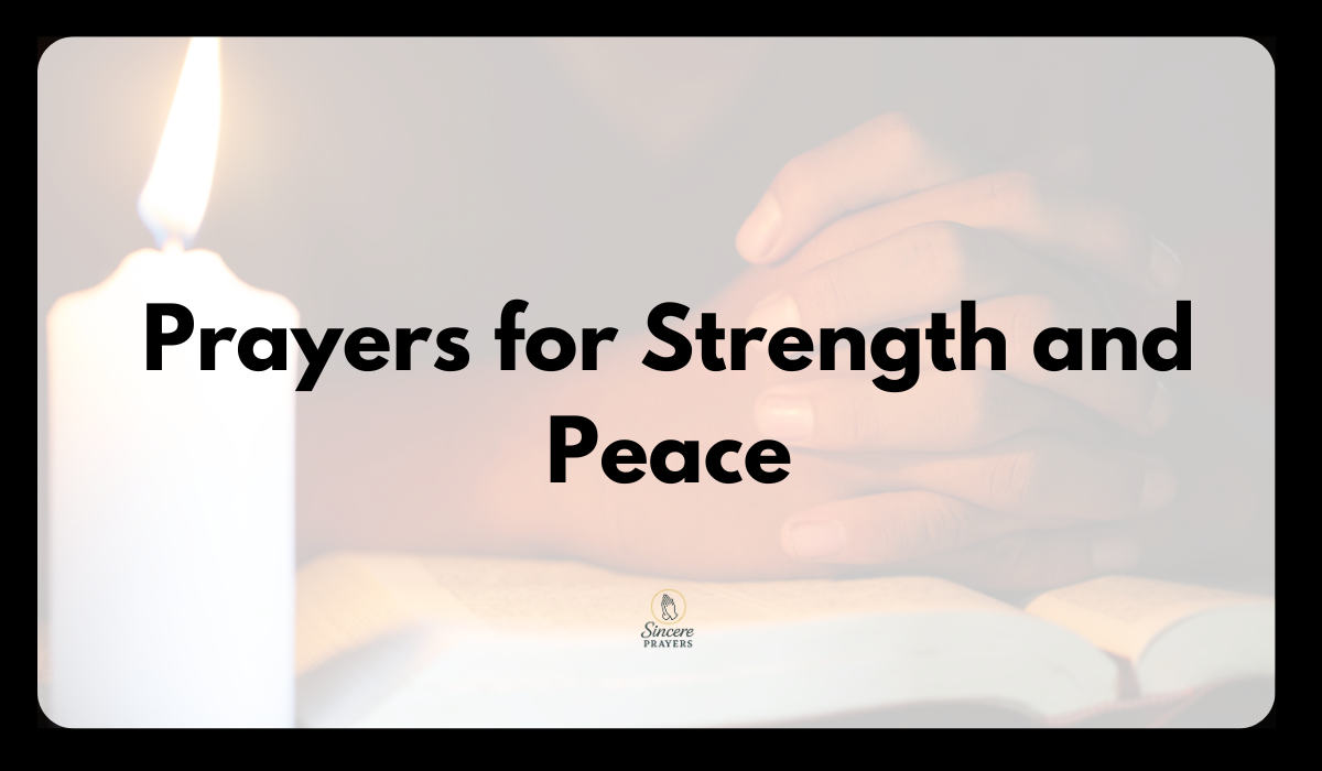 Prayers for Strength and Peace