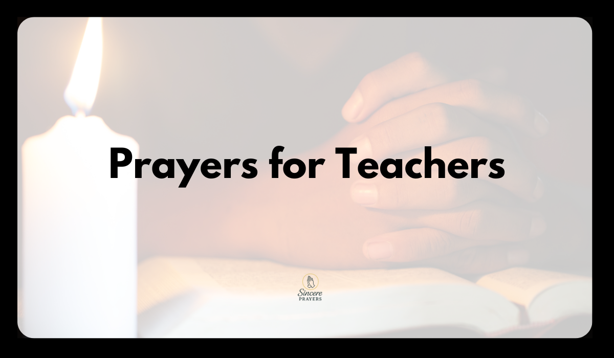 Prayers for Teachers