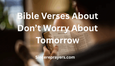 Bible Verses About Don't Worry About Tomorrow