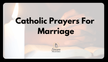 Catholic Prayers For Marriage
