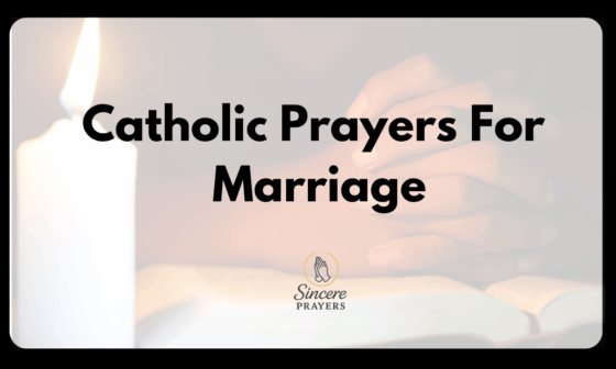 Catholic Prayers For Marriage