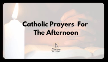 Catholic Prayers For The Afternoon