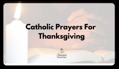 Catholic Prayers for Thanksgiving