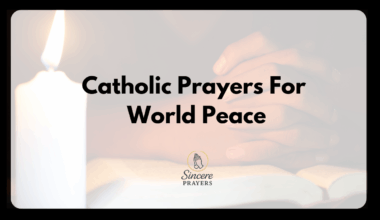 Catholic Prayers For World Peace