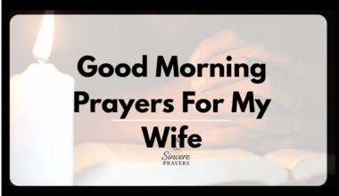 Good Morning Prayers For My Wife