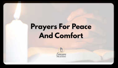 Prayers For Peace And Comfort
