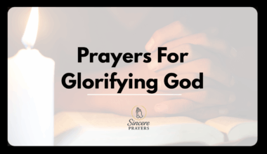 Prayers For Glorifying God