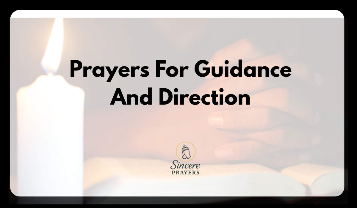 Prayers For Guidance And Direction