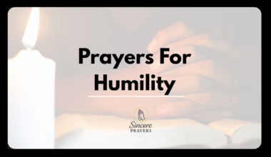 Prayers For Humility