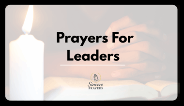 Prayers For Leaders