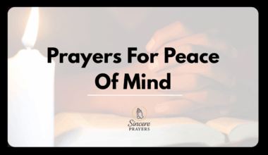 Prayers For Peace Of Mind