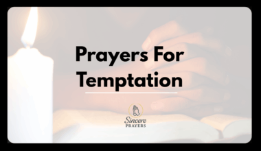 Prayers For Temptation