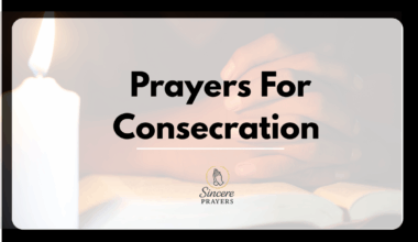 Prayers For Consecration