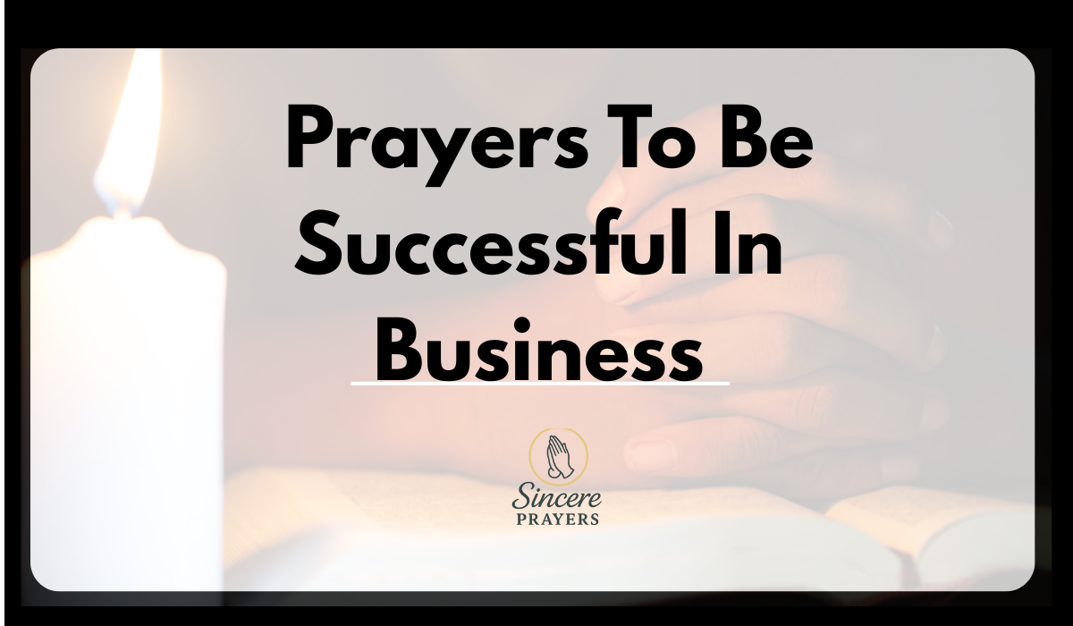 Prayers To Be Successful In Business