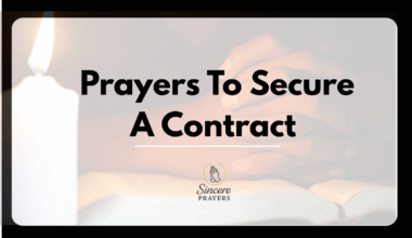 Prayers To Secure A Contract