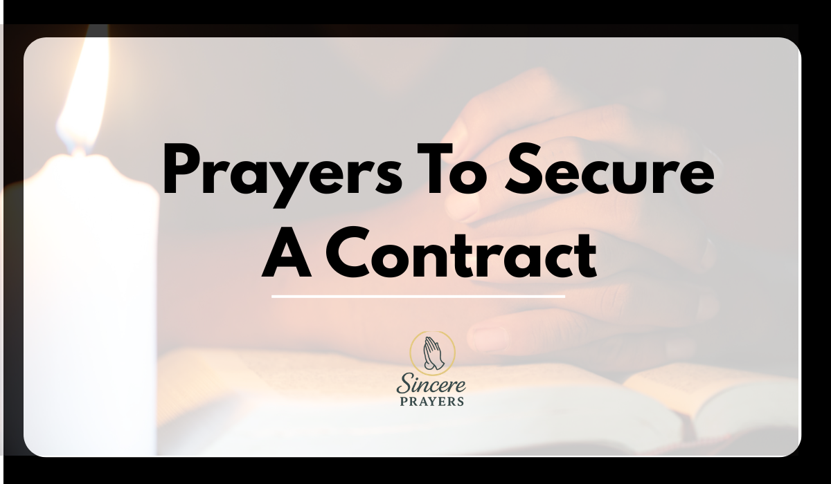 Prayers To Secure A Contract