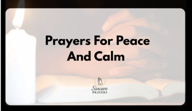 Prayers For Peace And Calm