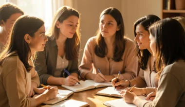 40 Powerful Prayers For Young Women: Inspiring scene of young women in prayer and reflection.